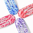 6pcs Leopard Print Epoxy Sleepies Hair Clips - Assorted - 5cm