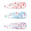 6pcs Unicorn Print Sleepies Snap Hair Clips - 5cm