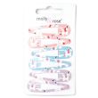 6pcs Unicorn Print Sleepies Snap Hair Clips - 5cm