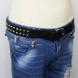 Leather 2 Row Conical Studded Belt Black (XL) Supplier
