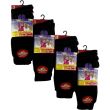 Wholesale Ladies Black Warm Winter Thermal Socks (3 Pair Pack) - Asst.