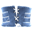 Denim Corset Belt - Bue