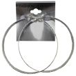 Silver Patterned Hoop Earrings - 7cm