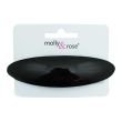 Black Curved Oval Barrette Clip -  9cm