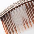 Tort Side Combs With 3 Row Diamante Stones - 10cm 