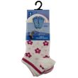 Wholesale Girls Floral Design Trainer Socks - Fresh Feel (3 Pair Pack) - Asst. (Size 9-12)