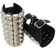Wholesale 7 Row Pyramid Studded Leather Bracelet Wristband 