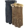 Men's Suede Gloves With Fur - Assorted Colours & Sizes