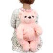 Teddy Bear Back Pack With Top Loop And Adjustable Straps - Pink