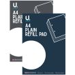 U. Stationery A4 Plain Refill Pad - Assorted (50 Sheets)