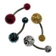 Acrylic Belly Bars (Glitter Designs) - 10mm