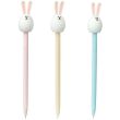 Bunny Rabbit Fine Tip Pen With Topper - 20cm - Pink, Cream and Blue Assortment