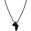 African Continent Black Necklace