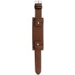 Military Style Tan Leather Rectangular Bund Watch Strap - 18mm