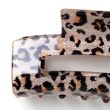 Animal Print Glitter Rectangle Hair Clamp - 7.5cm