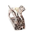 Animal Print Glitter Rectangle Hair Clamp - 7.5cm