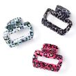 Animal Print Square Hair Clamp – Assorted - 6.5cm