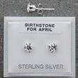 Birthstone Studs Earrings- April 5mm