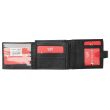 Wholesale Men's Bi-Fold RFID Leather Wallet With Closure Button - Black