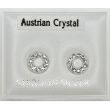 Austrian Crystal Circle Studs - Asst. Colours (8mm)