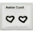 Austrian Crystal Heart Studs- Asst colours(5mm)