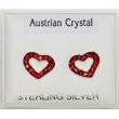 Austrian Crystal Heart Studs- Asst colours(5mm)
