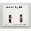 Austrian Crystal Semi Hoop Earrings Assorted - 9mm