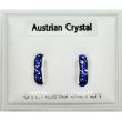 Austrian Crystal Semi Hoop Earrings Assorted - 9mm