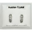 Austrian Crystal Semi Hoop Earrings Assorted - 9mm