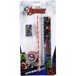 4pcs Kids Marvel Avengers Stationery Set - Pencil, Rubber, Ruler and Sharpener