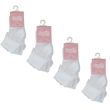 Baby Girl White Organza Lace Socks (3 Pair Pack) - Asst. Sizes 