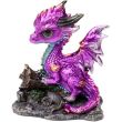 Baby Woodland Dragon Resin Ornament with Amethyst Effect (11cm)