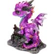 Baby Woodland Dragon Resin Ornament with Amethyst Effect (11cm)