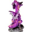 Baby Woodland Dragon Resin Ornament with Amethyst Effect (11cm)