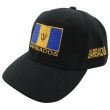 Barbados Flag Baseball Cap - Black