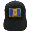 Barbados Flag Baseball Cap - Black