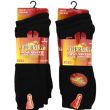 Men's Brushed Big Foot Thermal Winter Socks - Black 