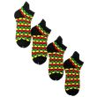 Men's Rasta Hive Design Trainer Socks (1 Pair Pack)