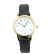 Wholesale Ravel Ladies Classic Faux Leather Strap Watch-Black/Gold