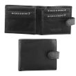 Wholesale Biggs & Bane Men's RFID Leather Wallet With Closure Button - Black