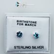Birthstone Studs Earrings- March 5mm
