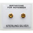 Birthstone Studs Earrings- November 5mm