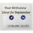 Birthstone Studs Earrings- September 5mm