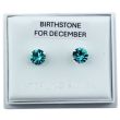 December Birthstone stud earrings