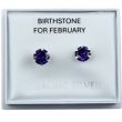 February Birthstone stud earrings 