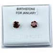 January Birthstone stud earrings 