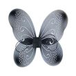 Black Fairy Wings With White Coloured Glitter Design