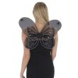 Black Fairy Wings With White Coloured Glitter Design