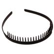 Black Plastic Toothed Aliceband-8mm