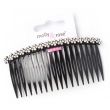 Wholesale Black Side Combs With Flower Diamante Stones - 10cm 